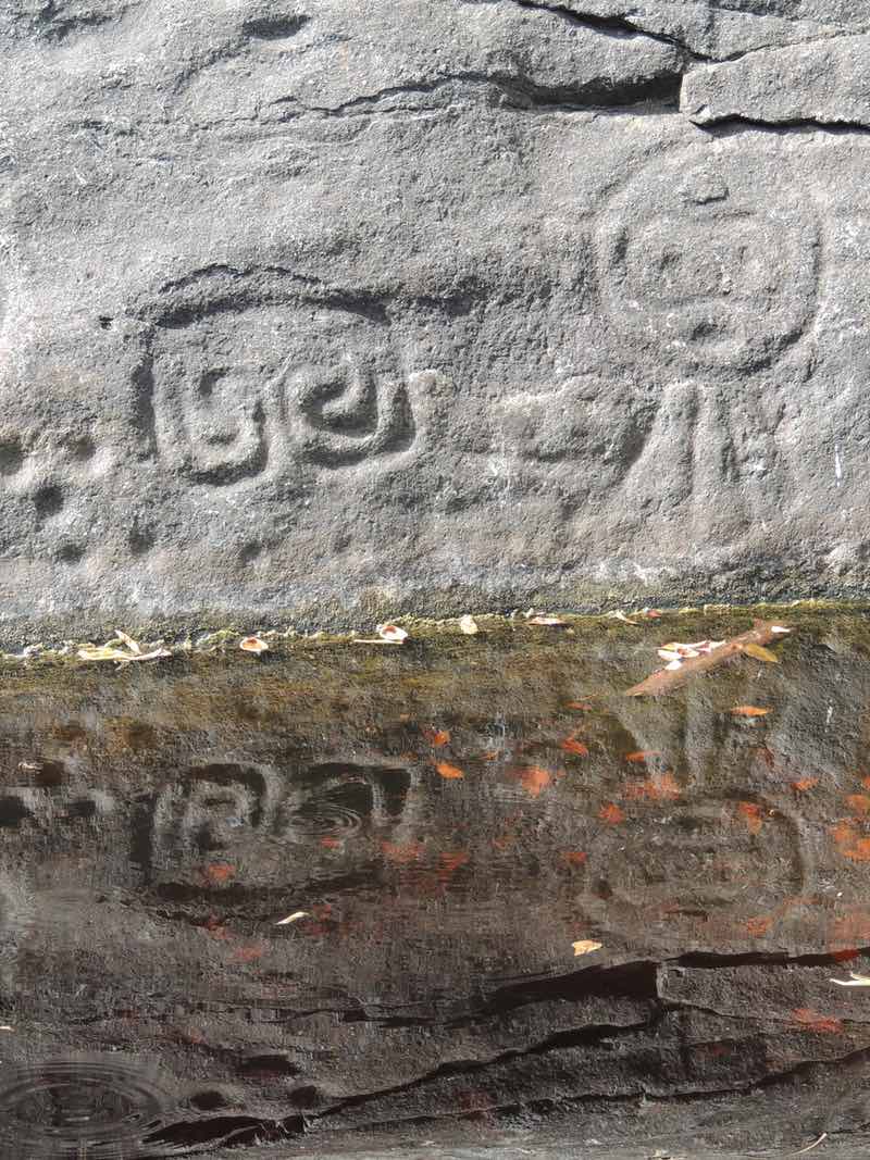 Petroglyphs & Reflection - Reef Bay Trail - Virgin Islands 